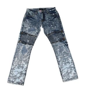 Desibel Men's Distressed Blue Jeans 34x32